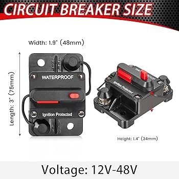 Amazon.com: RED WOLF Waterproof 100Amp Circuit Breaker for